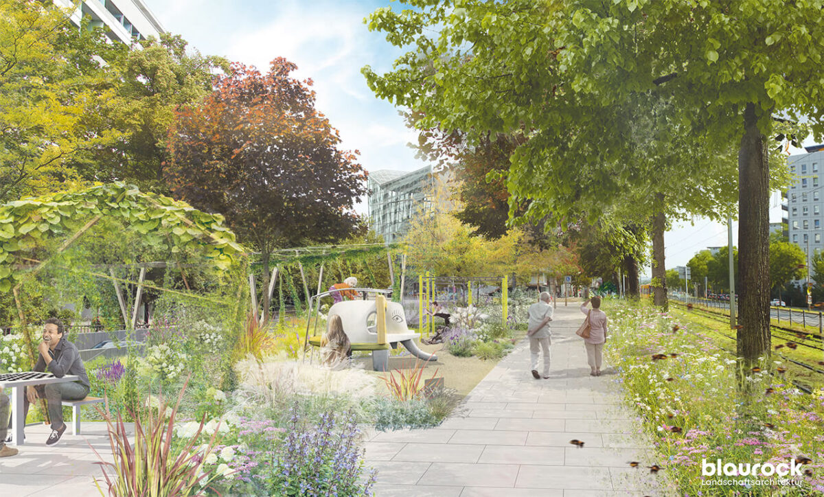 Kristallpalast Umgestaltung Vorplatz